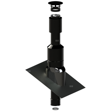 CONCEPT Rura powietrzno-spalinowa dł. 930 mm Ø 60/100 z zakończeniem pionowym do montażu z 75F901361